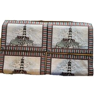 4 Nautical Lighthouse Beach house cottage Table Placemats Sea